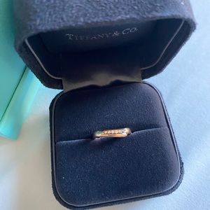 Open heart ring with diamonds in 18k rose gold sz 5